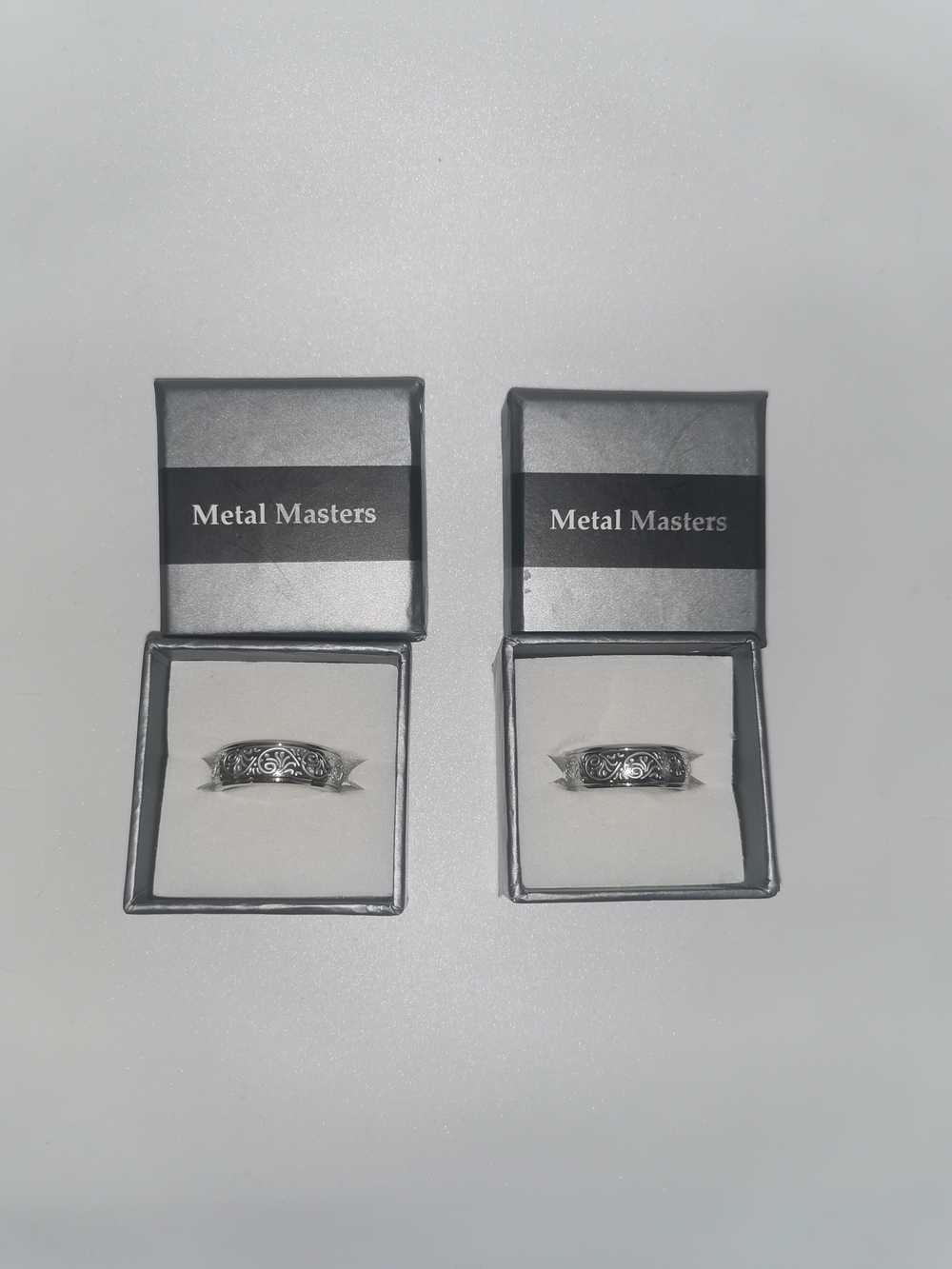 Pair Metal Masters Men's Stainless Steel Rings Size 9